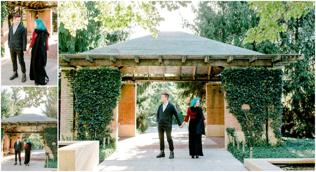 Chicago Botanic Garden Romantic Sunset Couples Session