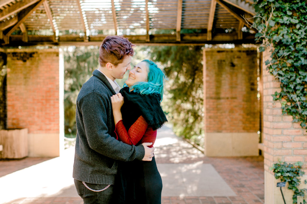 Chicago Botanic Garden Romantic Sunset Couples Session