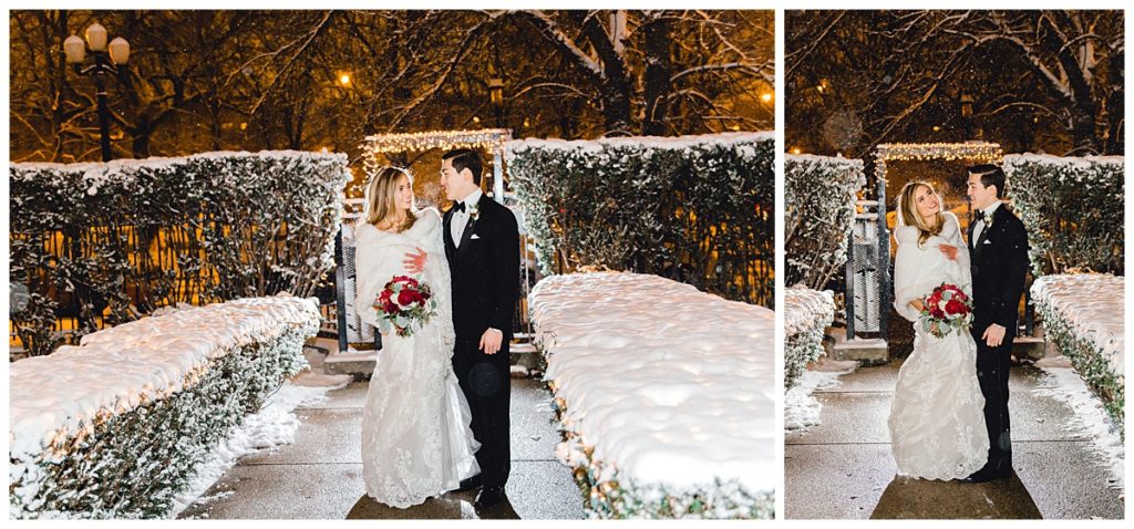 night portraits at Stan Mansion winter night, chicago wedding photographer bozena voytko, nowy winter wedding