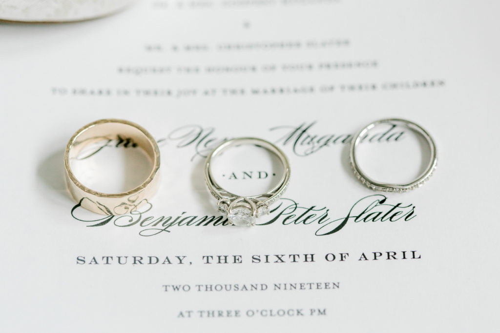 wedding invitations with wedding bands