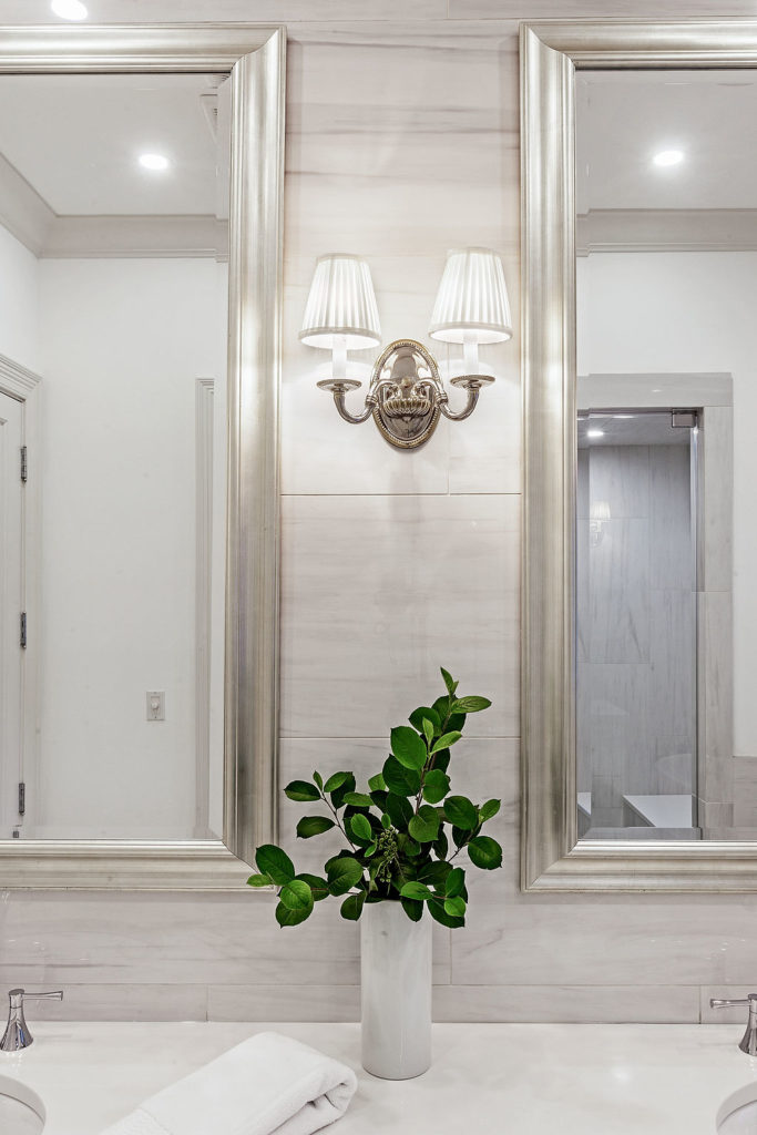 two mirrors in the master bathroom
modern interiors 