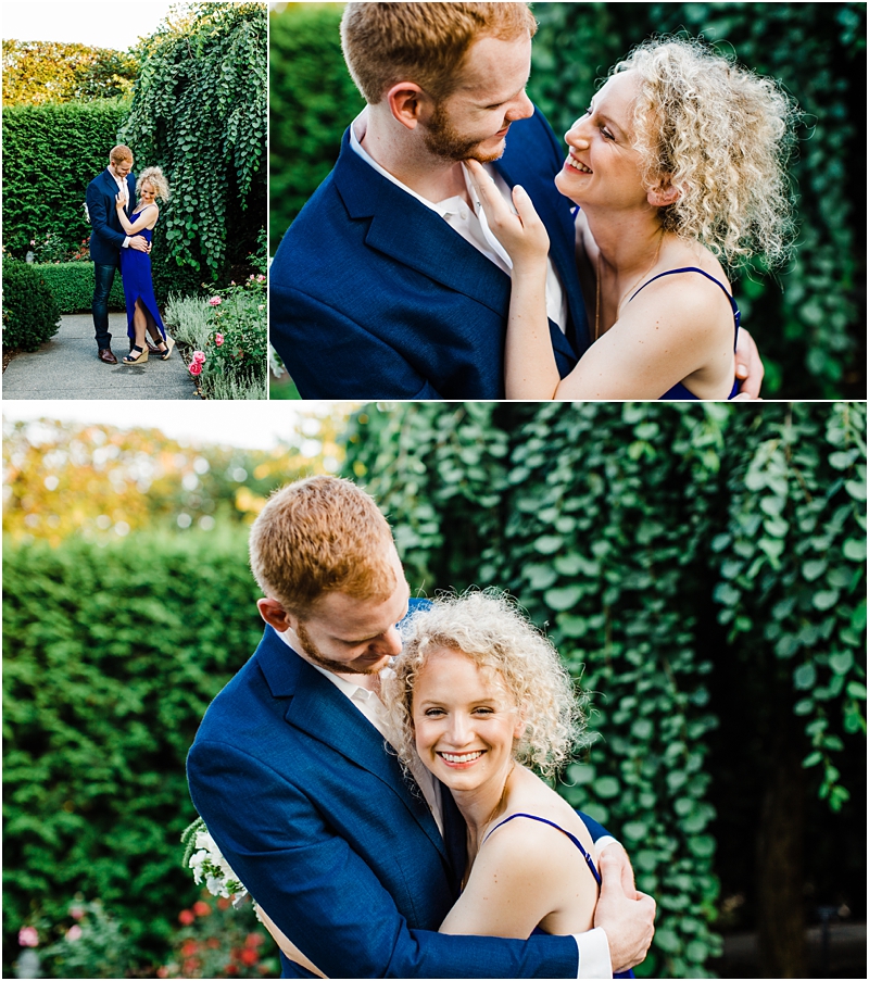 engagement session wedding photographer captured couple in Glencoe Botanic Garden