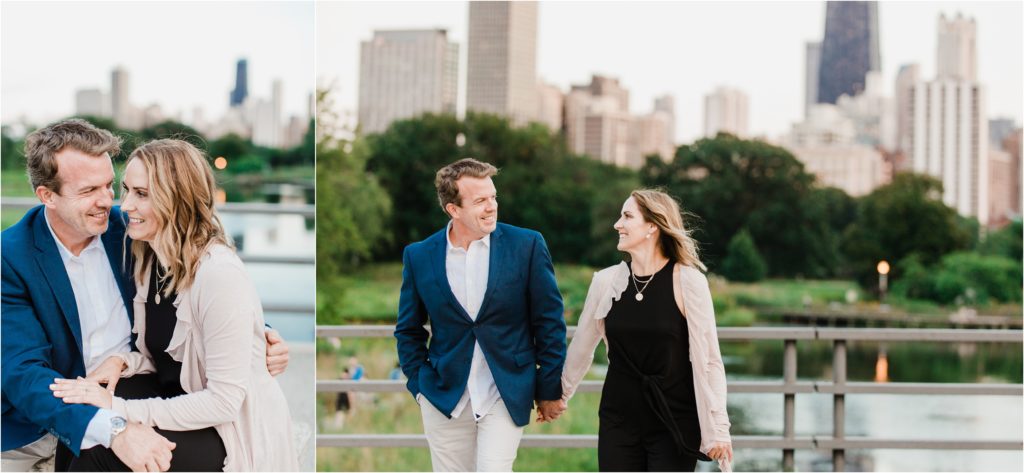 City view Chciago engagement session in Lincoln Park