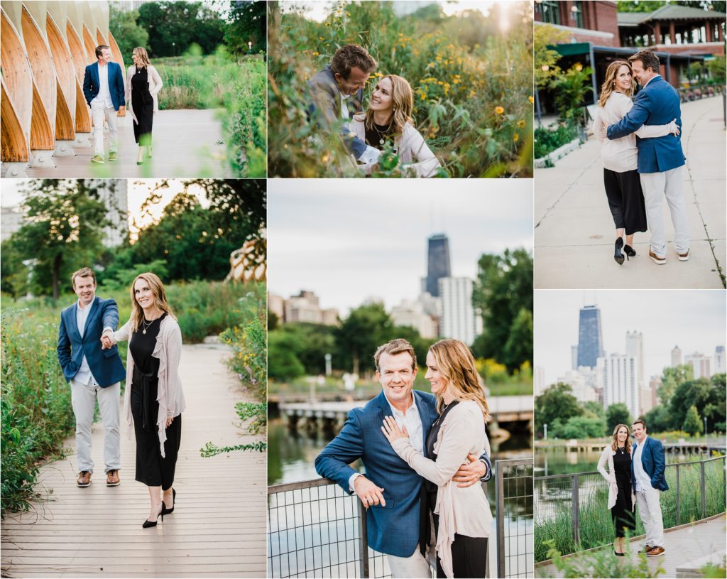 engagement shoot college of the Chicago couple