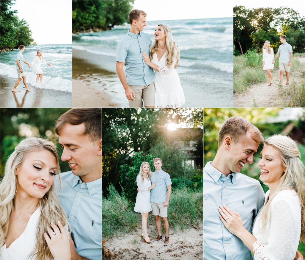 Engagement session on Evanston the beach IL