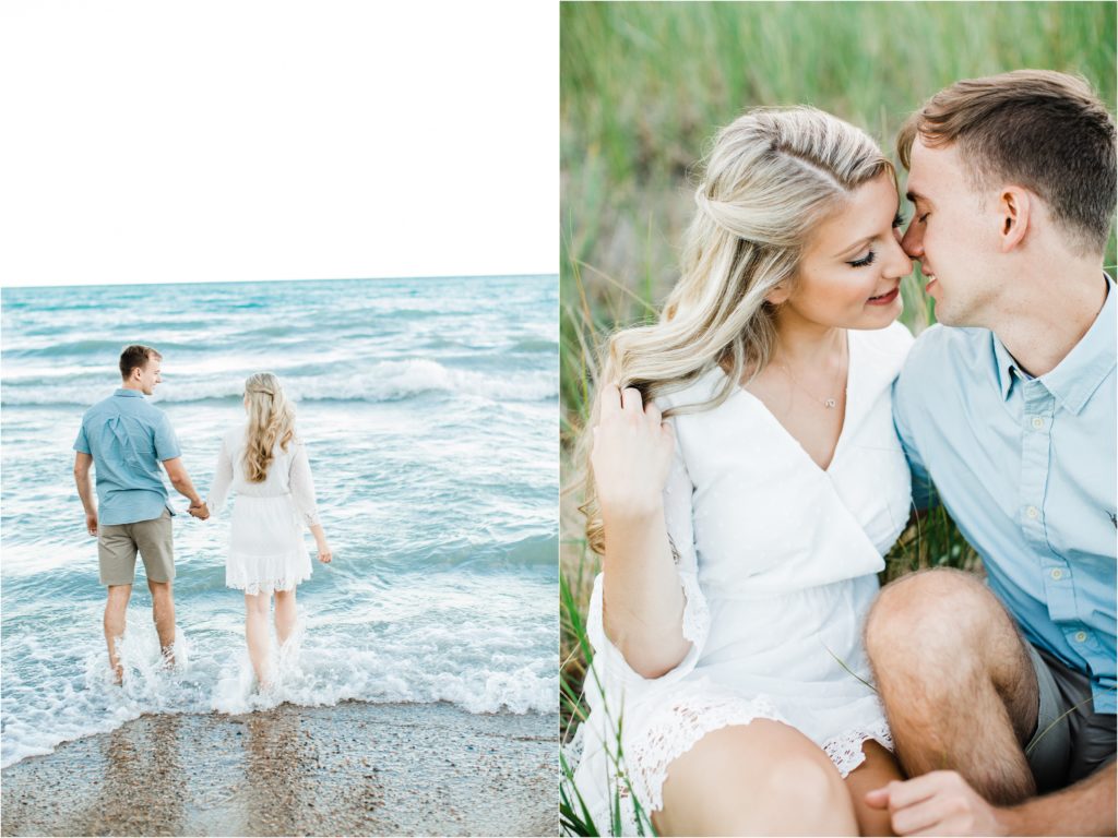 Engagement session on Evanston the beach