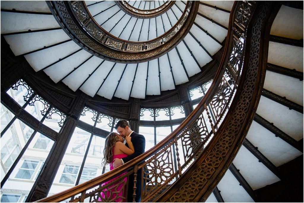 Rookery Building Engagement Session in Chicago 