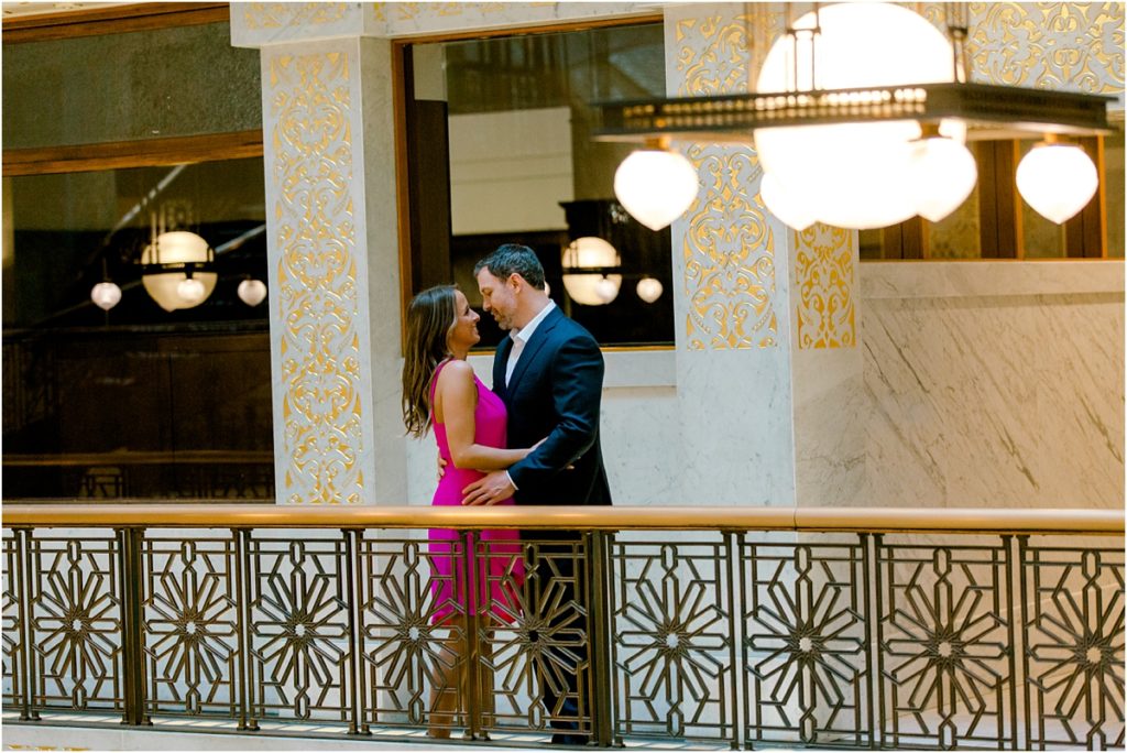 The Rookery Building Engagement Session photos and posing