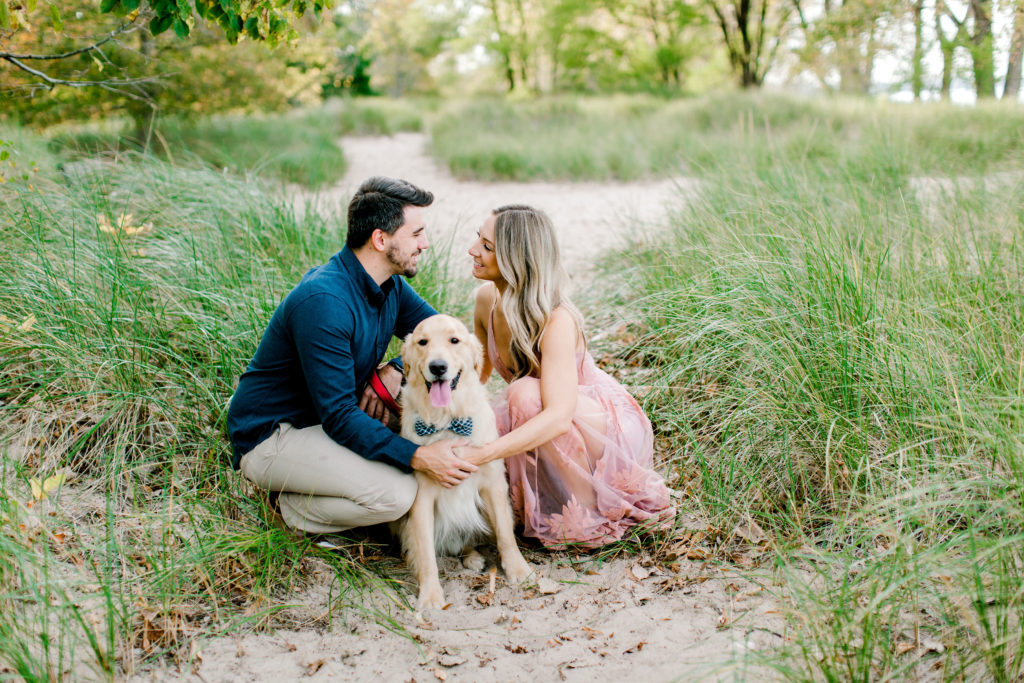 bring pet to your Chicago engagement sesion