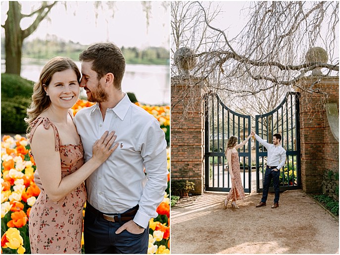 blooming tulips spring engagement session