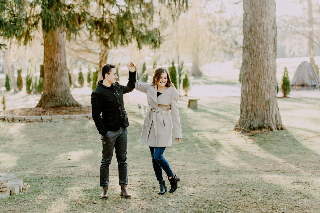 no snow winter engagement session
