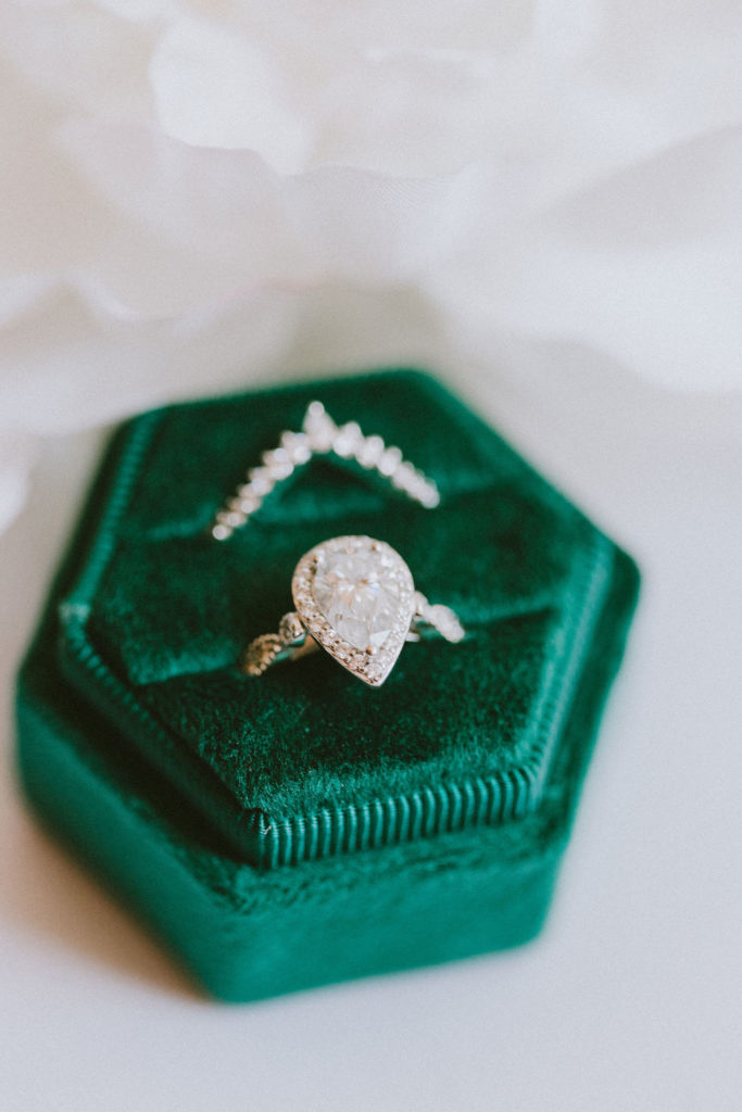 green engagement ring box