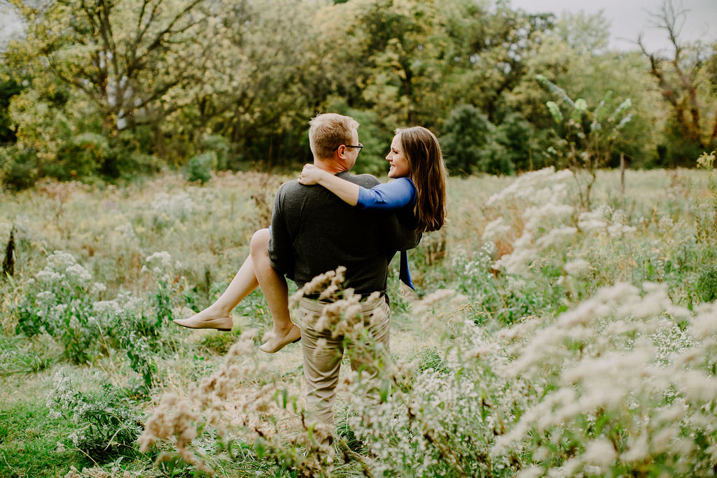 Long Grove Fall Engagement Session | Chicago engagement photographer