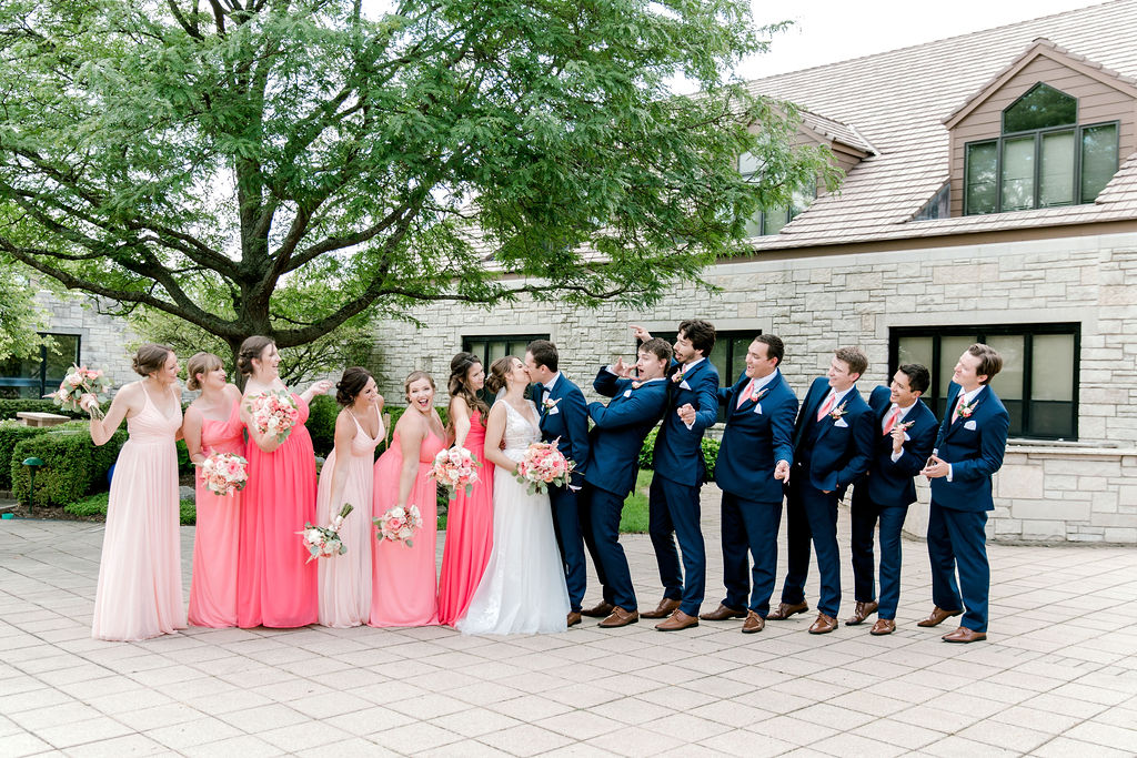 Chicago wedding pictures bridal party 