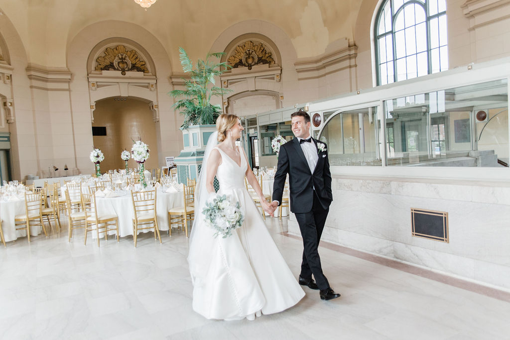The Grand Ballroom At Joliet Union Station elegant wedding ceremony