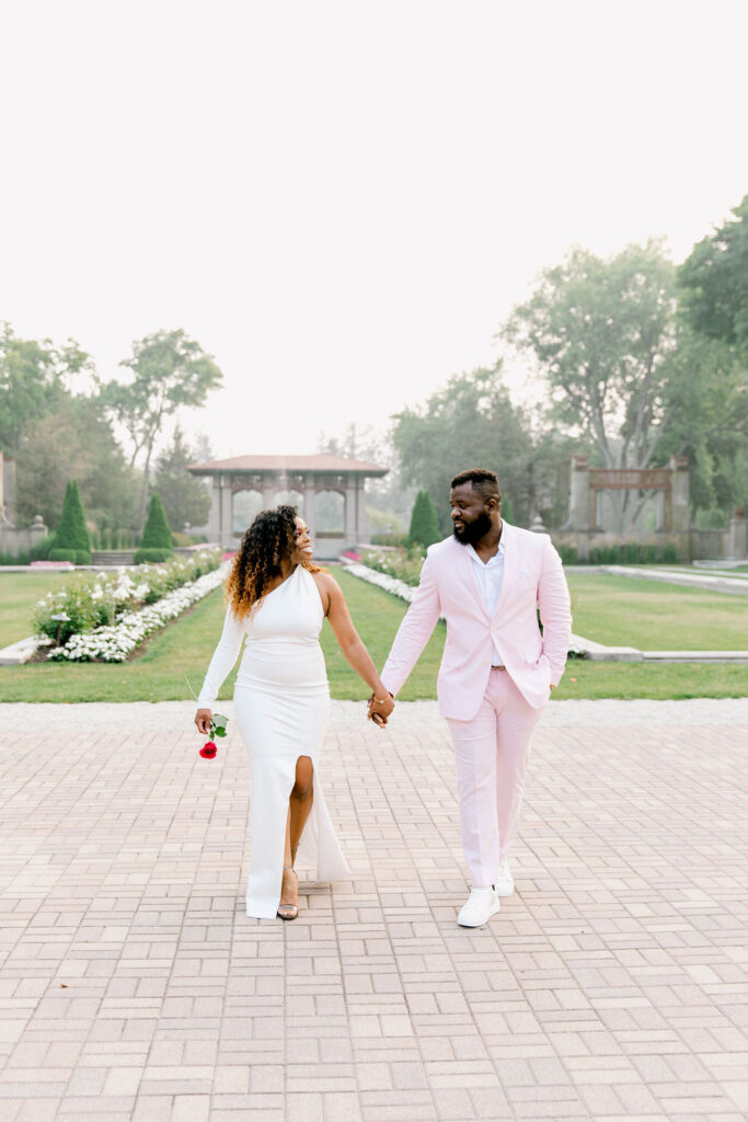 Love's Embrace: An intimate engagement session at Armour House, where the couple's love embraces the venue's romantic atmosphere, resulting in captivating and heartfelt moments.