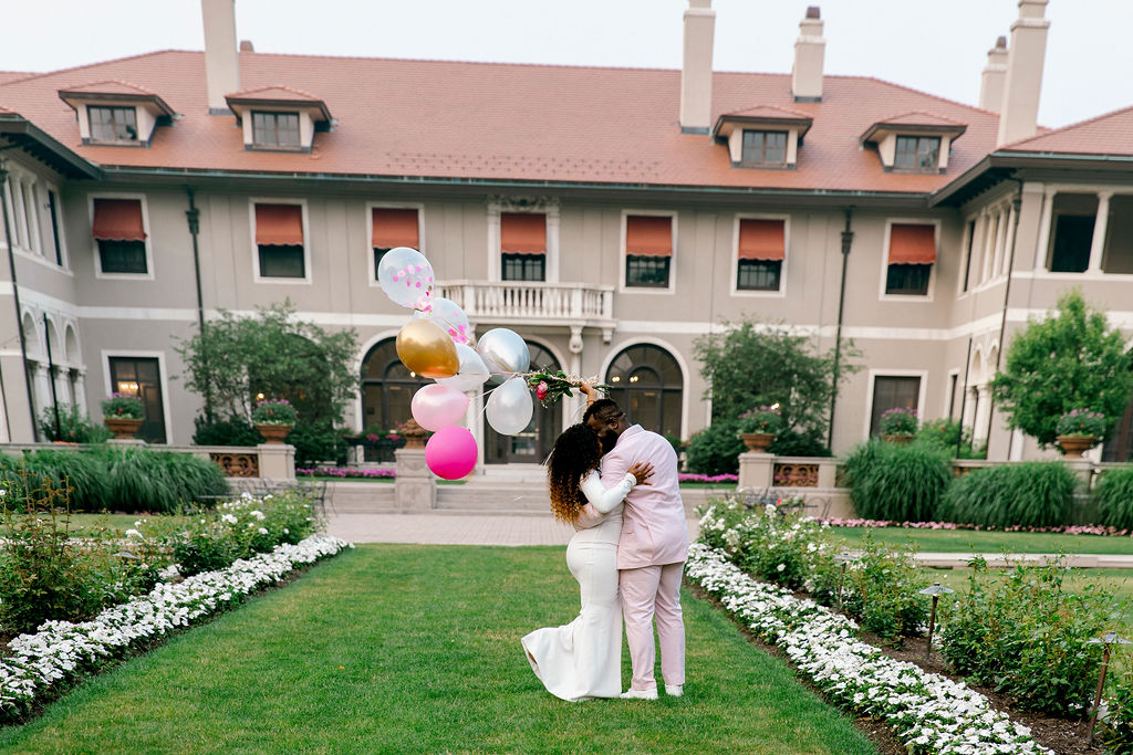 Colorful balloons: A vibrant display of colorful balloons adding a playful touch to the engagement session, infusing the atmosphere with joy and celebration.