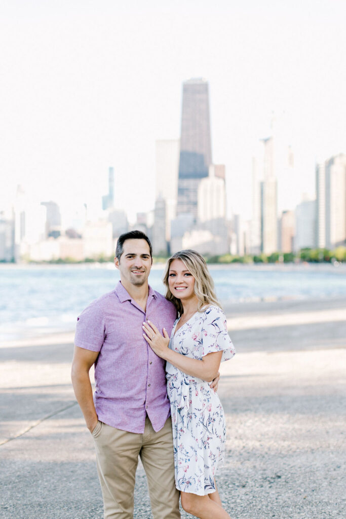 Nature's Embrace: Sara and Anthony enveloped by the natural beauty of Lincoln Park, expertly captured by a Chicago engagement session photographer.