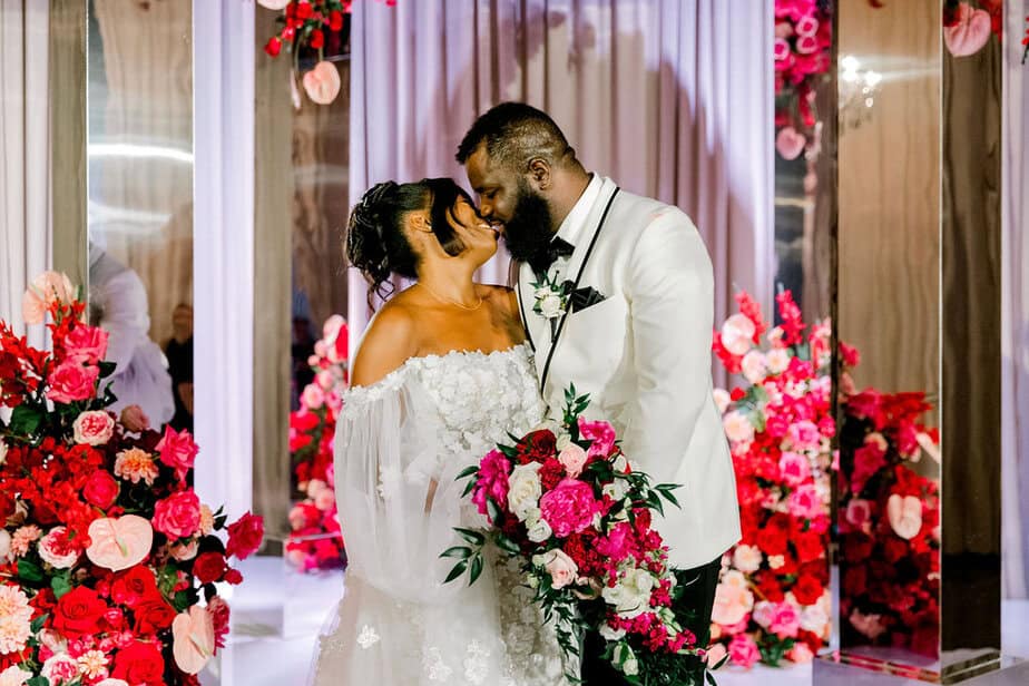 A Love Story in Fuchsia and Gold at The Canvas Venue, A Wedding at The Canvas Venue with portraits at the Renaissance Hotel Schaumburg