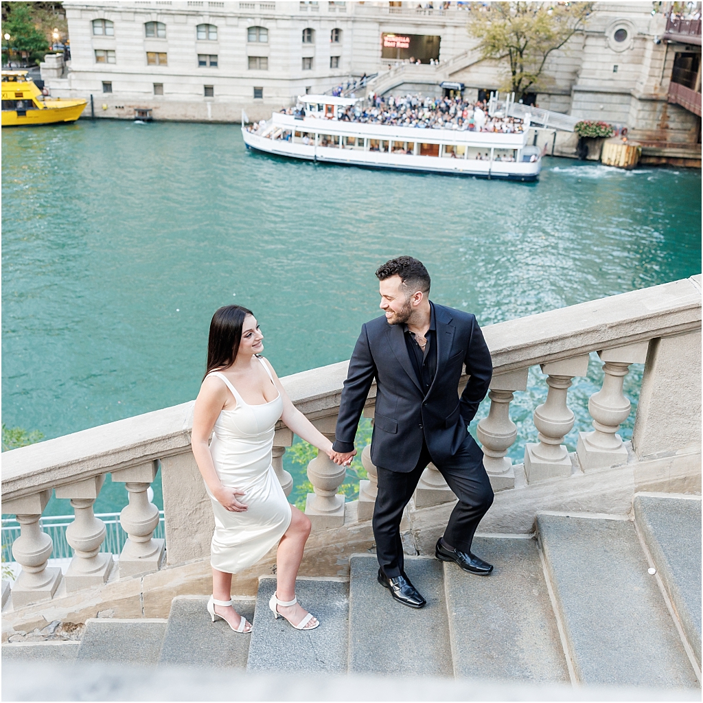 North Ave Beach & Wrigley Building: Chicago Engagement Session