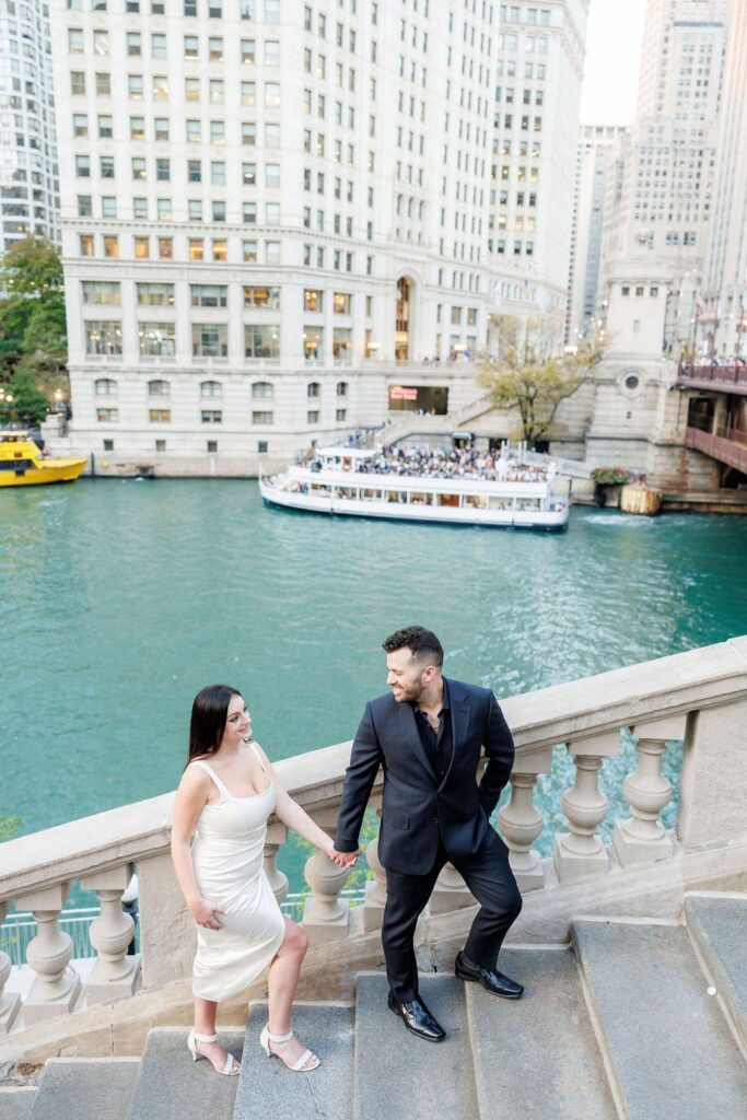 Riverwalk Magic: Capturing Love in the Heart of Chicago