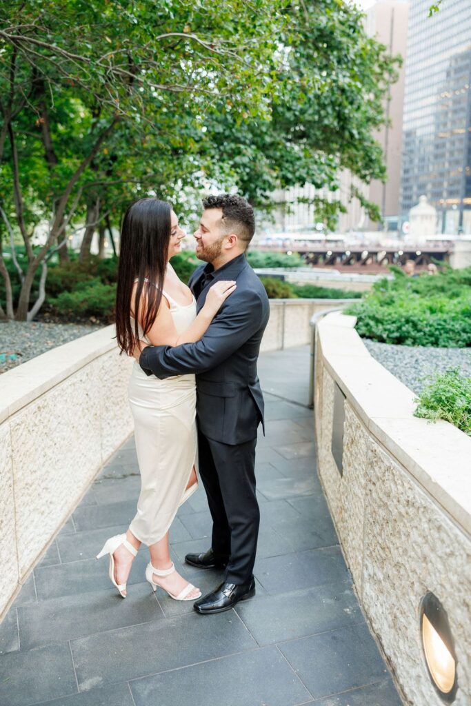 North Ave Beach and Wrigley Building: A Chicago Engagement Session