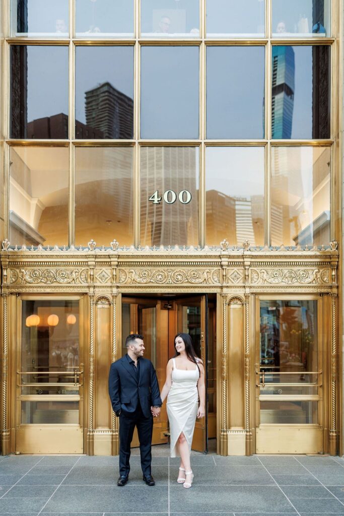 Iconic Love Story Captured at the Wrigley Building