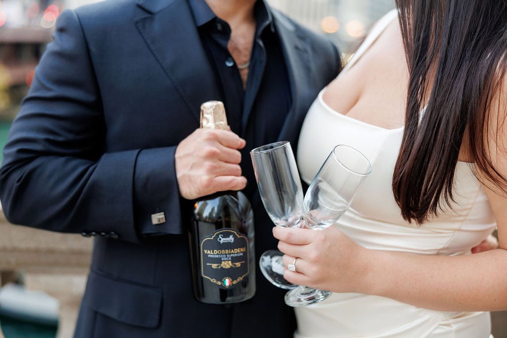 Chicago Riverwalk Engagement Photos: Urban Charm and Waterfront Views